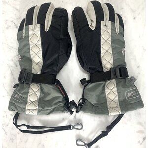 REI Elements E1 Snow Gloves Women Small Black Grey Primaloft Vintage Retro EUC
